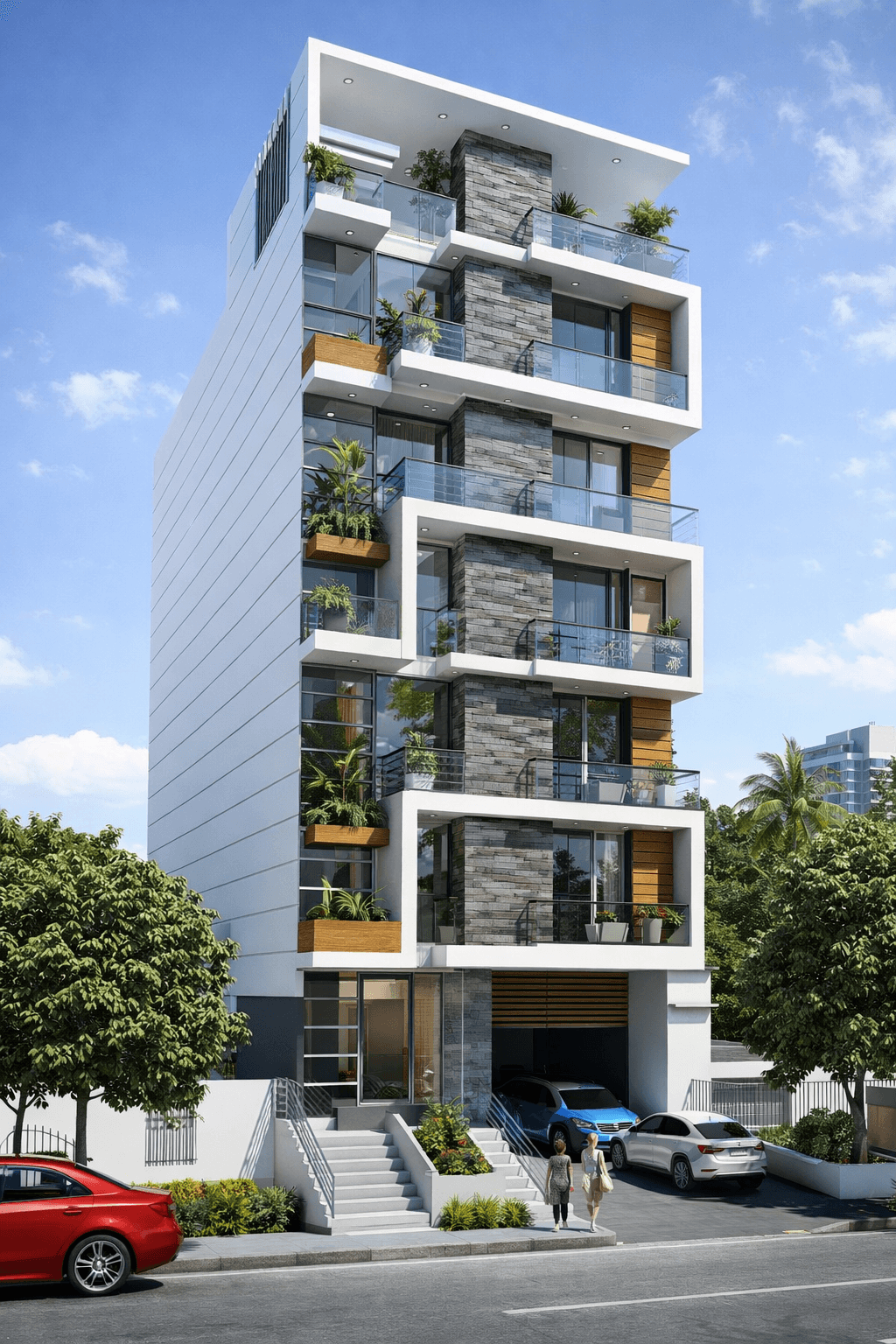Modern Mid-Rise Residential Building